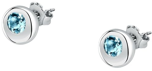 Morellato Damen-Ohrringe aus 925er-Silber recycelt mit farbigem Stein, Lichtpunkt, Kollektion Tesori Eterni