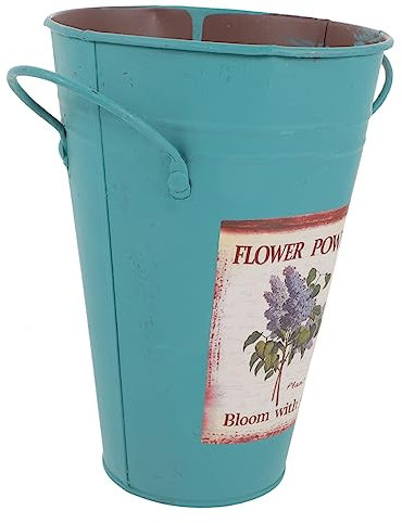 MERRYHAPY 1 Pc Secchiello per fiori di latta vaso di fiori della fattoria vaso da fattoria secchio pottd decorazione casa piante secchio per piantare ornamento del secchio retrò