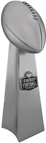 Fantasy Football Championship Trophäe - Silber-Finish Fußball Trophäe Nachbildung für Ligasieger Premium Fantasy Trophäe zum Ausstellen Durable Trophy Fantasy Football Award