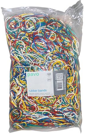 Pavo - Pavo - Elastiques 60mm x1,5mm, Bag : 1kg couleur assortie