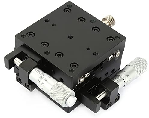 Manueller Kreuzrollen-Lineartisch, Schiebeplattform, Trimmplattform-Tuning-Tisch, XY-Tisch-Schiebetisch mit Aluminiumlegierungsmaterial für Messgeräte für Optische Instrumente