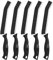 MR.SIGA Fugenreiniger-Bürste mit Griff, Hochleistungs-Schrubberbürste für Tiefenreinigung, Flexible Fliesenreiniger-Bürste, 5er Pack, Schwarz