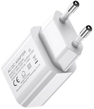 Caricabatterie USB da Parete, 5V 2A 10W, Porta USB-A, EU (5V 2A 10W Bianco)