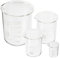 OFFSCH 4PCS Borosilicate Glass Beaker Set Graduated Measuring Cups Spout for Lab Experiments Chemistry and Science Projects Sturdy Lab Glassware for Students and Professionals