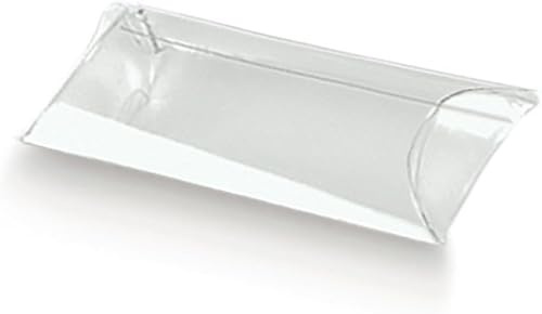 PuntoCasaStore 50 scatole bomboniere trasparenti PET 3,4x7,5 cm