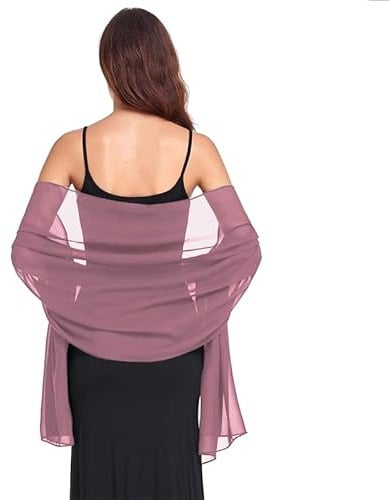 Van Der Rich ® - Stola aus Seidenchiffon Schal Tuch Leicht - Damen
