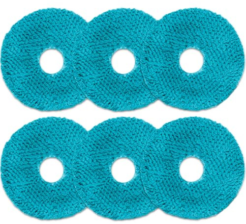 Cecotec Pack de 6 Mopas para Robot Aspirador Conga X100. Recambios Originales de Alta Absorción y Resistencia, Fácil Sustitución para Garantizar la Máxima Calidad y el Mejor Rendimiento