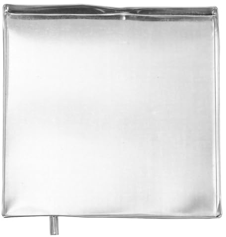 CLISPEED Metal Drip Pan Water Tray Air Conditioner Drain Water Tray Removes Excess Moisture Prevents Leakage Silver Iron Outdoor Use Sturdy Drainage Solution