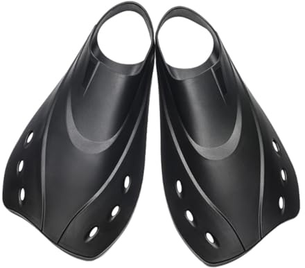 TOMETURE Pinne nuoto piscina corte regolabili in leggere con fodera morbida, ideali per allenamento e snorkeling per adulti