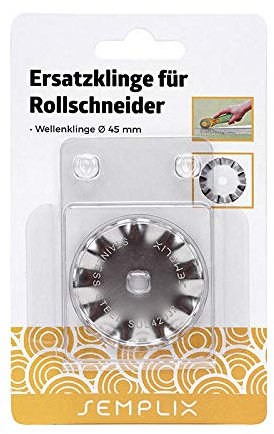 SEMPLIX Ersatzklinge Rollschneider Wellen 45mm: Zum Nähen, Handarbeiten, Basteln | für Stoffe, Filz, Leder, Papier, Fotos