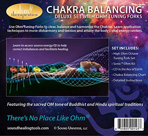 Chakra Balancing with Sound Multiple Octave Ohm Tuning Fork Set for Energy Practitioners & Sound Therapy (272.2 + 544.4 + 1088.8 hz)