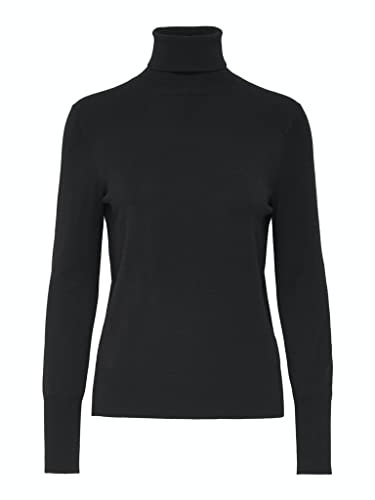 Only Femme Onlvenice L/S Rollneck Pullover Knt Noos Pull col roul , Noir (Black Black), M EU