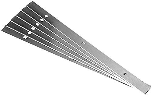 12 Stück Hobelmesser Wendemesser Systemhobelmesser Hohe Qualität – Hochleistung - Made in Germany - Hobelmaschine (410x18,6x1mm (6 Löcher 70mm Lochabstand) Hammer)