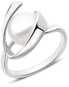 Perlenring für Damen aus Sterlingsilber von Unique