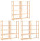 vidaXL 3X Kiefernholz Massiv Lagerregal 5 Böden Standregal Bücherregal Haushaltsregal Küchenregal Kellerregal Büroregal Holzregal 170x38x170cm 500kg