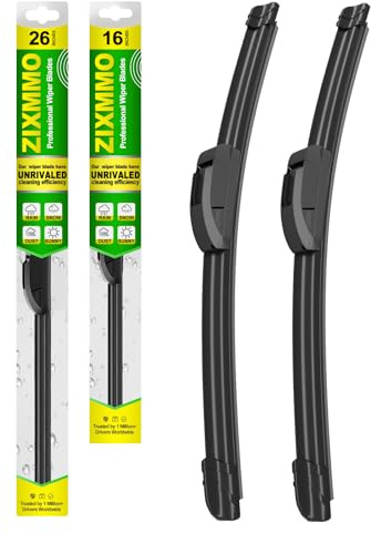 ZIXMMO OEM Quality 26in + 16in Premium All-Season Windshield Wiper Blades