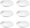 Acan Pack de 6 Platos de plástico para macetas de 50/60 cm Mediterránea. Bandejas, platillos, bajoplatos Redondos para tiestos de Interior, Exterior, jardín, terraza o balcón (Blanco)