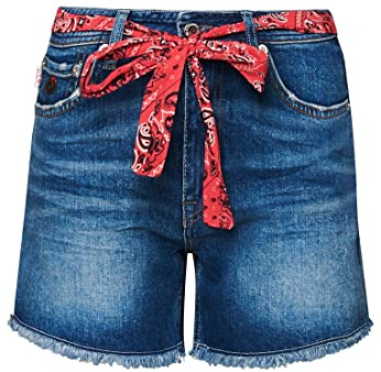 Superdry Damen Schmale Shorts mit mittlerer Leibhöhe