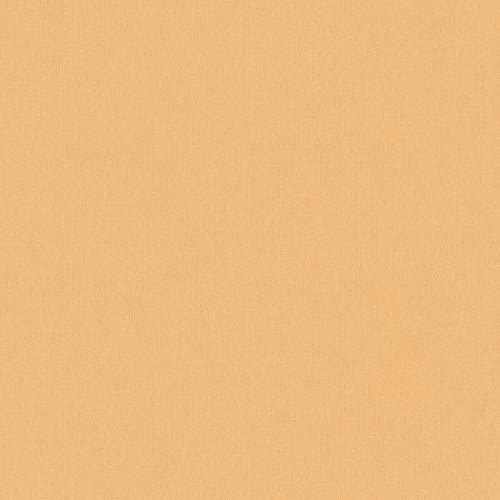 Textiloptik Tapete in Orange | Moderne Uni Vliestapete in Apricot für Mädchenzimmer | Einfarbige Leinen Wandtapete für Schlafzimmer