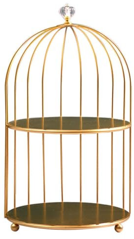 Cabilock Käfig Dekoration 2 Etagen Cupcake St?nder Metall Vogelk?fig Schmuckst?nder Tortenst?nder Kuchenst?nder Tablett Organizer Muffin Etagere Ostern Tischdeko Dekoration Käfig Dekoration