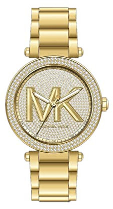 Michael Kors - Parker Analogue Quartz Watch with Gold Stainless Steel Tone Strap for Women MK7283