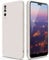 GiiYoon Case Compatible with Huawei P20 Pro, Silky-Soft Touch Full-Body Protective Phone Silicone Case, Shockproof Cover with Microfiber Lining, off white