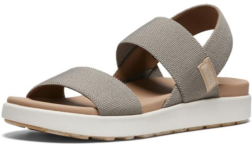 KEEN Damen Elle Backstrap Keilsandale, Brindle/Birch, 35.5 EU