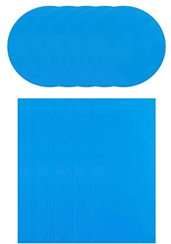 LICHENGTAI 10 Pièces Rustine Piscine, Piscine Patch Kit De Réparation, Piscine Kit De Réparation, Réparation Plastique Correctifs Auto-adhésives Rustine pour Piscines Gonflables Bateaux, Bleu