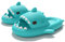 Ciabatte Estive Bambino Ciabatte Squalo Comode da Mare Spiaggia Bagno Piscina Pantofole Suola Ispessita Carine per Casa Sandali A Punta Aperta, Verde menta, 24/25 EU, Tag 160
