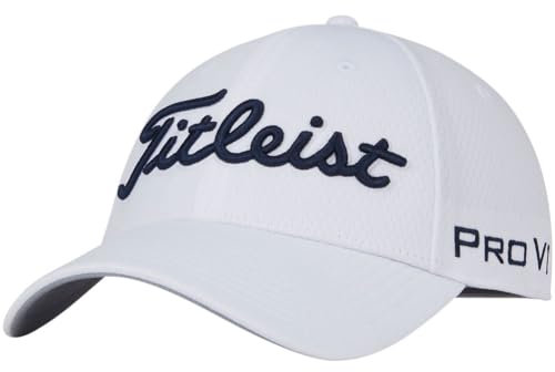 Titleist Golf Tour Elite Hat, weiß/marineblau, S/M