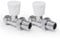 Vancoco Radiator Valve (Pair) - Straight Brass Radiator Valves with Lockshield Suit for Towel Radiators 1/2 /15mm Standard Thread