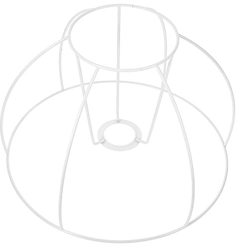 SEWACC Lampenschirmform Käfiglampenschirm Diy Lampenschirmrahmen Lampenschirm Aus Draht Zum Selbermachen Trommellampenschirmring Lampenschirm-adapterring Jahrgang Metall Kristallständer