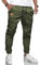 LIUPMWE Herren Hose Chino Cargohose Jogginghose Baumwolle Casual Sporthose Sweatpants Herren mit Taschen Freizeithose Elastische Taille mit Kordelzug,XXL,Grün