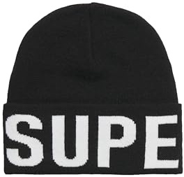 Superdry Damen Beaniemütze mit Logo Schwarz 1SIZE