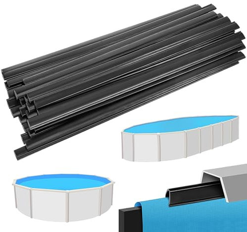 Lanathel Lot de 50 bandes de recouvrement pour piscine hors sol, kit de bandes de rechange pour piscine hors sol ronde de 3,8/4,6/6,3/61/7,9/71/9,1 m, ovale hors sol 30,5 x 61/38,1 x 76,2/5,5 x 10,1 m