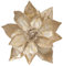 Hollyone 13.7'' Glitter Artificial Christmas Flowers, 3PCS Champagne Gold Large Christmas flowers Fake Magnolia Flowers, Xmas Tree Decorations Faux Flowers for Garland, Front Door Wreath, Party Decor