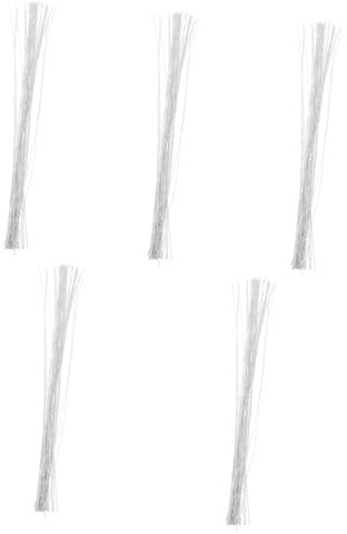 STOBOK 5 Sets Craft Floral Wire Stems Gauge Weiß Schwarz Biegbare Künstliche Blumenstiele Set für Blumenarrangements 50 Stück * 5