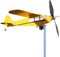 Segnavento per aeroplano, mulino a vento a forma di aereo, fatto a mano, mulino a vento Piper J3 Cub, in metallo, in ferro, modello aeroplano, per casa, giardino, cortile, decorazione esterna (32 x 28