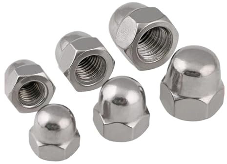 Hutmutter 304 Edelstahl Abdeckung Typ Mutter Hutmutter Zoll Kugelmutter 5Pcs(3-8-16)