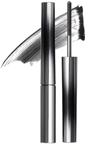 Lashtitan Iron Wand Mascara, 3D Curling Eyelash Iron Mascara with Eyelash Curler, Black Washable Metal Mascara, Waterproof, Long-Lasting and Smudge-Free (Black)