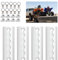 Izrielar Set di guide per airline, 4 x 1 m, in alluminio, forma semicircolare in alluminio, con fori, per camper, rimorchi, camion