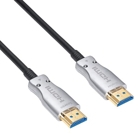 AKYGA AK-HD-200L cavo ottico HDMI AOC 48Gb/s 8K@60Hz 4K@120Hz ver. 2.1 20m nero Ethernet TV PS5 Xbox videoproiettore home cinema PC