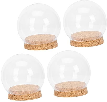 IMIKEYA 4stücke Glas Hube Für Konservierte Blumen Klarglaskuppel Als Abdeckung Für Ewige Blumen Glasvitrine Zur Präsentation Von Dekorationen Präsentationskuppel Für Unsterbliche Arrangeme