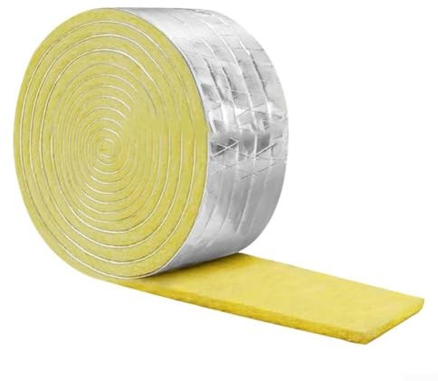 Rouleau de laine de verre isolant | Feuille d'aluminium d'isolation acoustique | Rouleau de feutre de laine de verre | Rouleau de feutre de fibre de verre 10 m