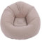 Enforose Aufblasbarer Lounge-Sessel, tragbar, Cord-Sofa mit strukturierter Beflockung, für Wohnzimmer, Schlafzimmer, Balkon, Lesezimmer, Grau, 76,2 x 76,2 x 45,7 cm