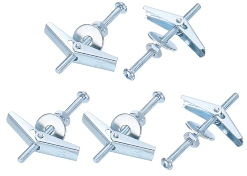 QUARKZMAN Kit di Assortimento Dadi Farfalla per Bulloni a Farfalla, 100 Set 1/8x2 Pollici Ancore a Farfalla con Dadi Farfalla, Dadi Esagonali, Rondelle, Ancore per Cartongesso