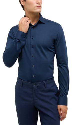 ETERNA Male Japanese Knitted unifarben Slim FIT 39_H_1/1, 1/1, Navy