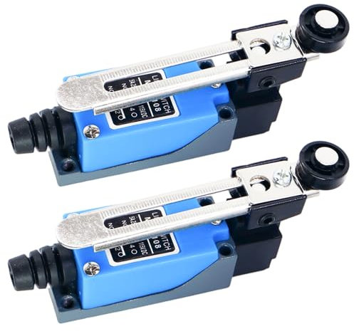 2PCS Finecorsa a Leva Finecorsa Regolabili Interruttori ME-8108, NC+NO (DPDT),Asta Regolabile Braccio LEVA Finecorsa Momentaneo,Ideale per Router CNC, Automazione Industriale E Applicazioni Fai-Da-Te