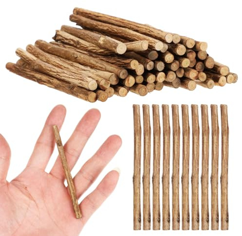 jojofuny HolzstäBchen FüR Bastelarbeiten 10Cm RundholstäBe Mit Rinde Durchmesser NaturäSte FüR Diy Holzhandwerk Modellbau Und Rustikale Dekoration