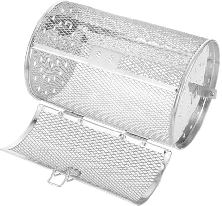 Happyyami Stainless Steel Rotating Baking Pan Grill Rotisserie Oven Basket for Vegetables Air Fryer Accessories Kitchen Supplies